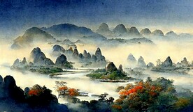 新中式禅意山水风景装饰画