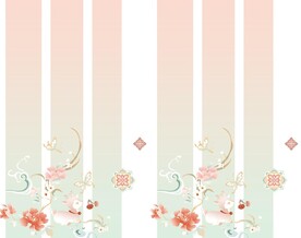 汉服渐变小鹿蝴蝶