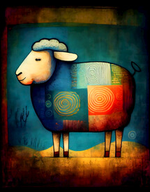 油画羊素材-油画羊图片-油画羊设计模板-昵图网