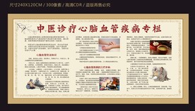 中医诊疗心脑血管疾病宣传栏