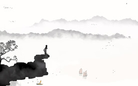 意境水墨山水画