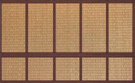 复古日式草编隔窗格背景墙