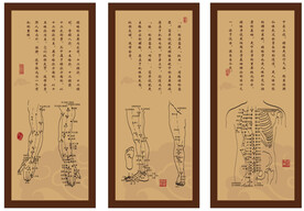 人体经络图挂画