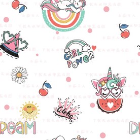 卡通可爱独角兽图案