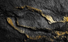 3D金色岩石纹理背景墙