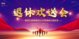 退休欢送会展板