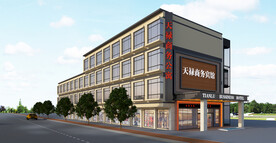 宾馆建筑外观设计案例效果图