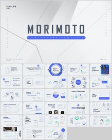 高端商务动态工作总结ppt模板
