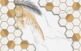 大理石羽毛背景墙