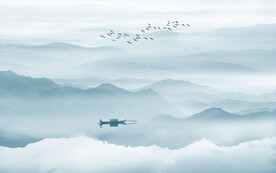 禅意山水画 写意水墨画