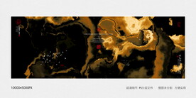 金色高端水墨画