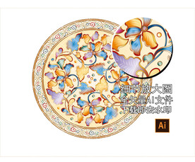 传统花纹吉祥缠枝纹景泰蓝珐琅彩