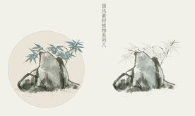 国画风植物