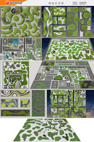  地形景观SU模型