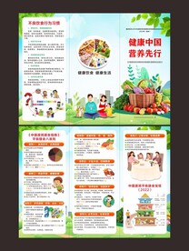 合理膳食三折页
