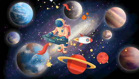 太空儿童房背景墙