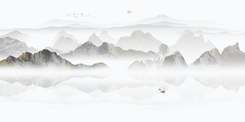 山水水墨画