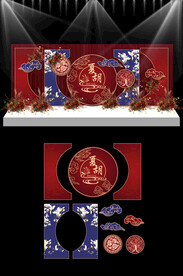 小预算中式婚礼KT板设计