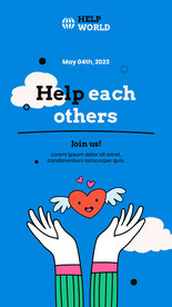 可爱卡通公益H5