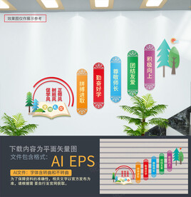 校园楼梯文化墙