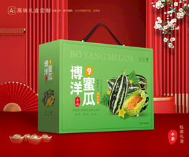 甜瓜礼盒 博洋蜜瓜包装