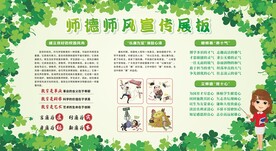 校园风尚师德师风宣传栏展板
