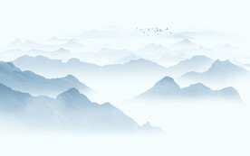 现代山水沙发背景墙