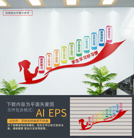 学生学习好习惯楼梯