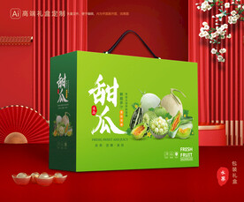 甜瓜包装 蜜瓜礼盒