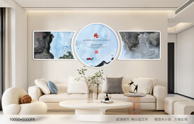 高端沙发背景装饰画