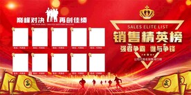 销售精英榜展板