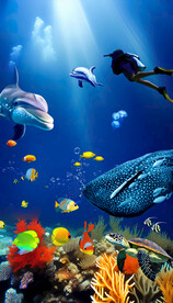 卡通海底世界儿童乐园房