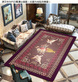 欧式花纹复古地毯
