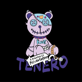 潮牌布偶卡通熊印花图案