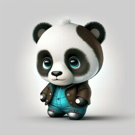 3D立体卡通大熊猫