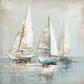 厚涂抽象油画 风帆