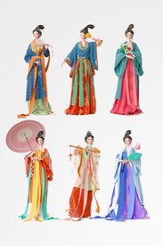 c4d立体国风服饰女生模型