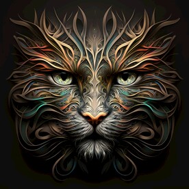 扭曲几何猫图形