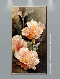 北欧古典华丽花卉静物装饰画