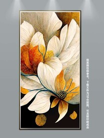 现代轻奢花卉装饰画