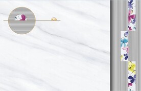 灰白根大理石背景墙 瓷砖拼花