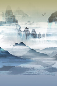 新中式山水背景墙装饰画