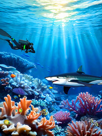 卡通海底世界儿童乐园房