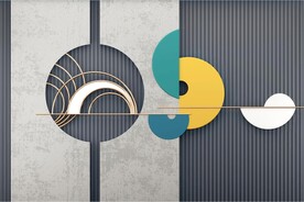 灰白大理石背景墙 几何图形