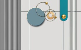 灰白背景墙 几何图形