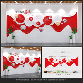 中华传统美德文化墙