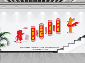 消防救援中心楼梯墙