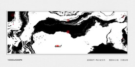 别墅玄关水墨画
