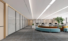 开放办公区效果图