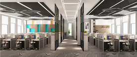 开放办公室效果图
